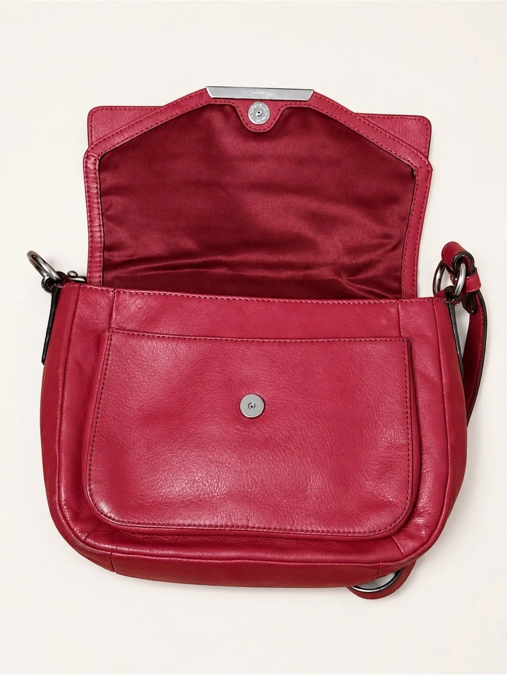 Coach Taylor Mini Flap Crossbody Bag F31844 Berry Red Leather